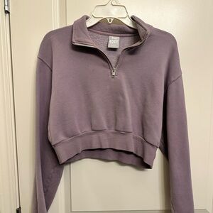 Aritzia TNA Lavender Cropped Hoodie
